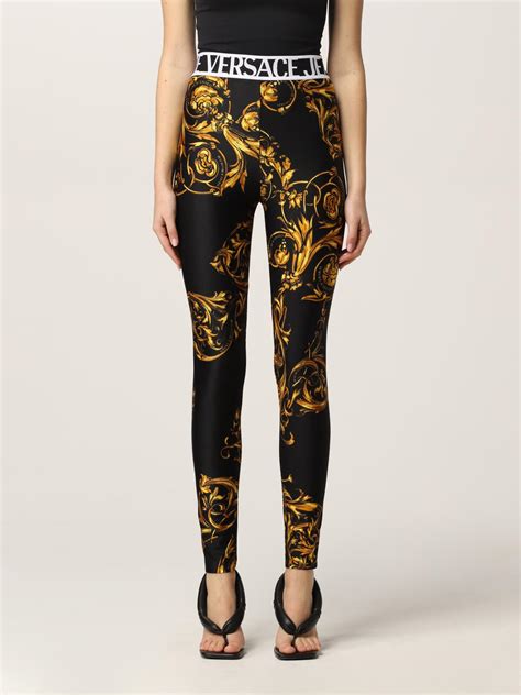 black versace tights|versace baroque leggings.